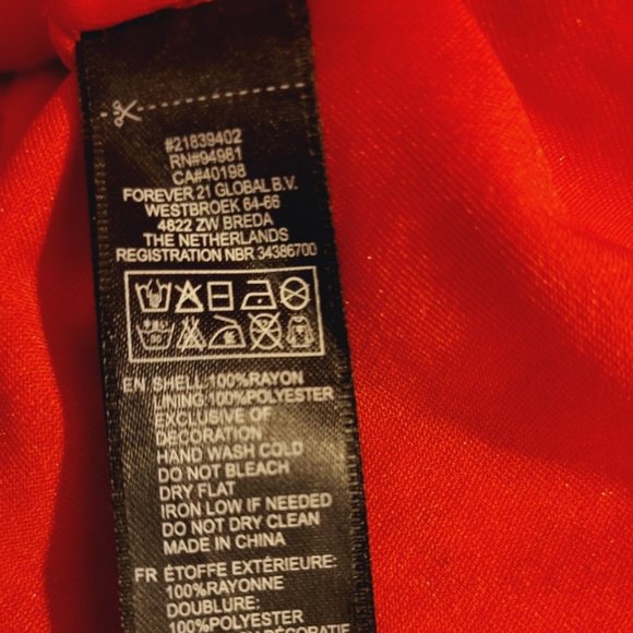 Forever 21 Rooster Print Red Fit and Flare Dress with Belt M - Picture 13 of 14